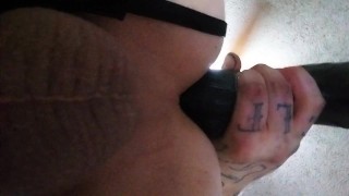 Fuck machine stretching tight white hole