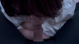 エロい鼻コキとノーハンドフェラも使いこなすメガネの変態彼女♡ cum in mouth glasses