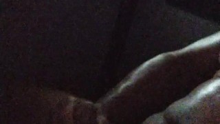 Jerking my hard thick cock