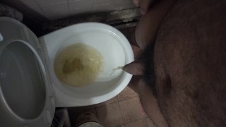 Femboy peeing