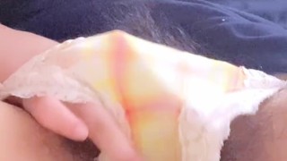 剛毛な田舎素人の喘ぎまくりオナニー♡パンティから陰毛がはみ出ちゃう♡【個人撮影】