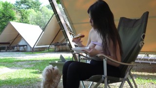 (IG: urninalee) easy camping with breakfast