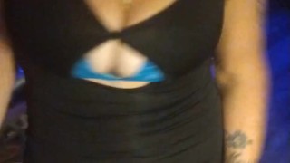 She loves to eat food every time after we fuck (sexy slutty dress)