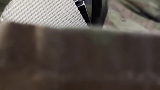 Army Soldier jerking off in OCPs and dripping precum through boxer briefs