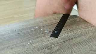 I shot a big load on the table - curlyralph
