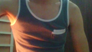 Handjob and cumshot in college