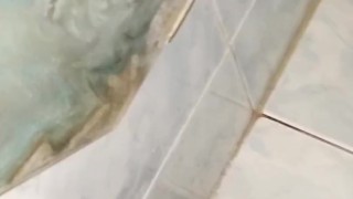 During work, my cock was very hard, and I went to the public bathroom to jerk off my huge and thick