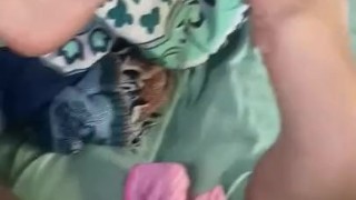 Young guy plays with himself with pretty feet in legs up in air shown well