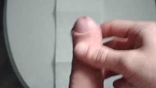 Hung Teenage Boy Cums On The Toilet Seat