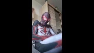 Spiderman enjoys masturbating after 4 days