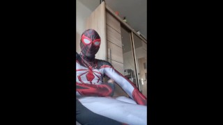 Spiderman enjoys masturbating after 4 days