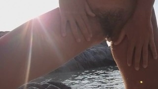 Close Up BUTTS SHAKE at Sun Set Nudist Beach