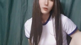 男の娘オナニ－Japanese crossdresser teasing