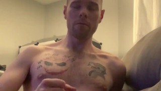 Tattoo jock Cumshot