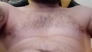 Young tattooed guy stroking