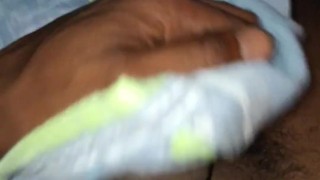 Jacking it with a diaper!