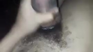 Stroking big dick