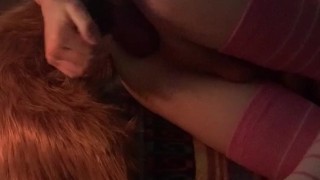 Cute juicy femboy fox gets destroyed by XL rex