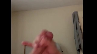 Big cock wanking and cum