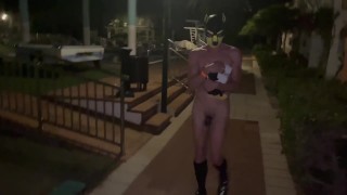 Locked Puppy Naked Walk