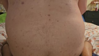 Bubble butt sub chub rides daddy's cock with huge load