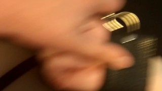 Handcuffed slut can't take cock down throat