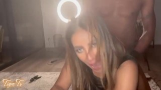 Content Creator Natalia Garcia Squirting while fucking on Live Podcast