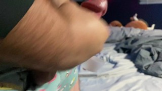 Shooting a load into a bowl and saving it for later ;)