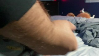 Shooting a load into a bowl and saving it for later ;)