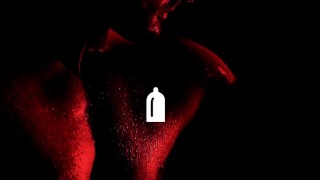 Masked Pup Gets Loaded in Group Sex