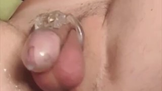 CHASTITY DIARY Working my cunt during my 50 days chastity