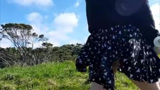 Upskirt on a windy day