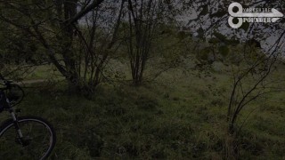 Cum Load into Hikers Mouth on Bike Ride
