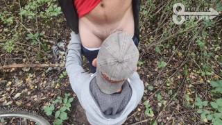 Jogger Stops to Swallow My Load!