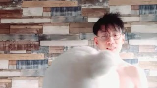 NAKE BOY DANCES WITH A BEAR