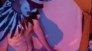 Horny clown wank and cum 😈😜