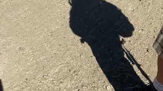 You know you hydrated when your shadow has to stop to pee