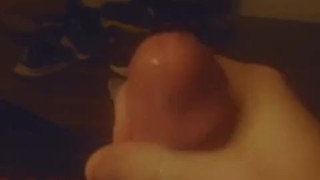 Femboy using pocket pussy till cumin