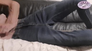 intense moaning cumshot after a long hot self play, lovely handjob and teasing my whole skinny body