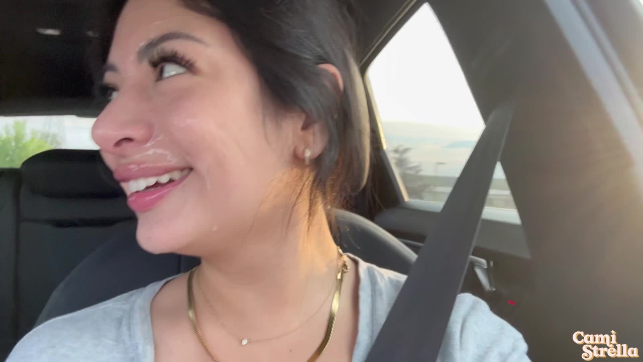 Latina Drives Around In Public With Cum On Her Face After Sucking The Soul  Out Of Him!!!