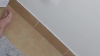 In my bathroom horny