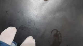 Sweaty footprints