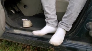 Male feet and stinky socks pedalpumping