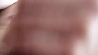 Nympho masturbating huge cock