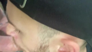 Cruising fun outdoor sucking Danny Baldwin in the wood and getting pissed on
