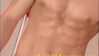 UNDERWEAR UNCOVERED- Muscle models strip bare during a photo shoot