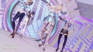[MMD] BLACKPINK - THE GIRLS Ahri Akali Kaisa Evelynn Seraphine Hot Kpop Dance League Of Legends