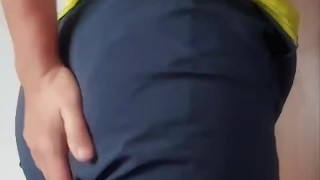 Man Farting in short. Fart fetish