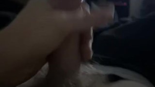 Jerking off cum shot