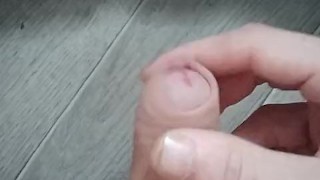 Hung Uncut British Lad Cums On His Filthy Feet